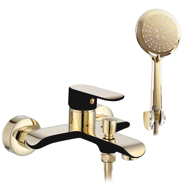 REA BLOOM grifo para bañera negro y dorado Black Gold