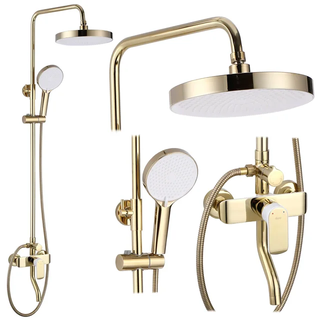 REA BLOOM Shower Set WHITE GOLD