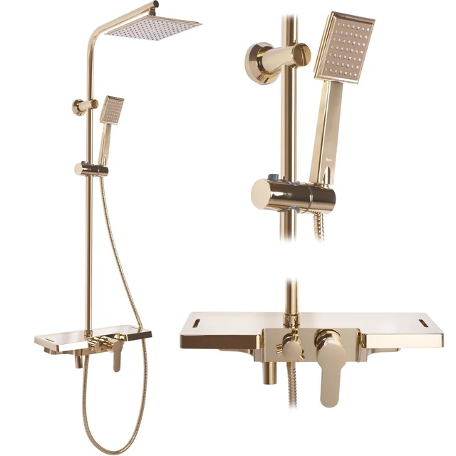 REA Bravo Gold Shower Set