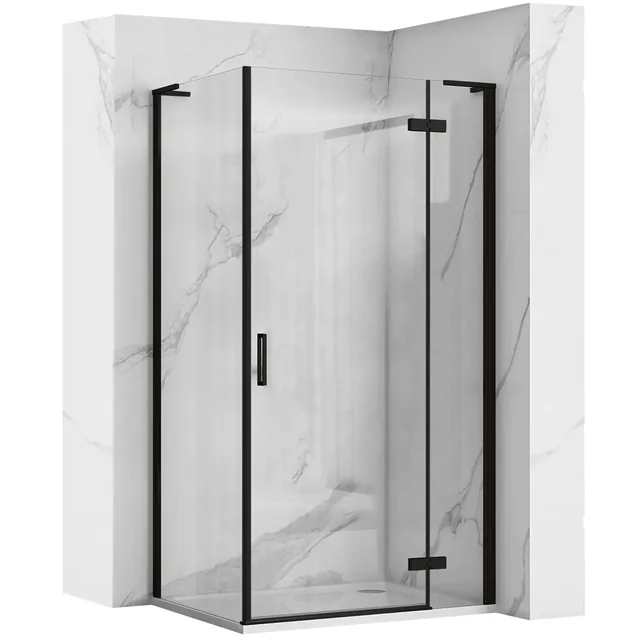 REA Cabine de Douche Hugo Noir 90x90