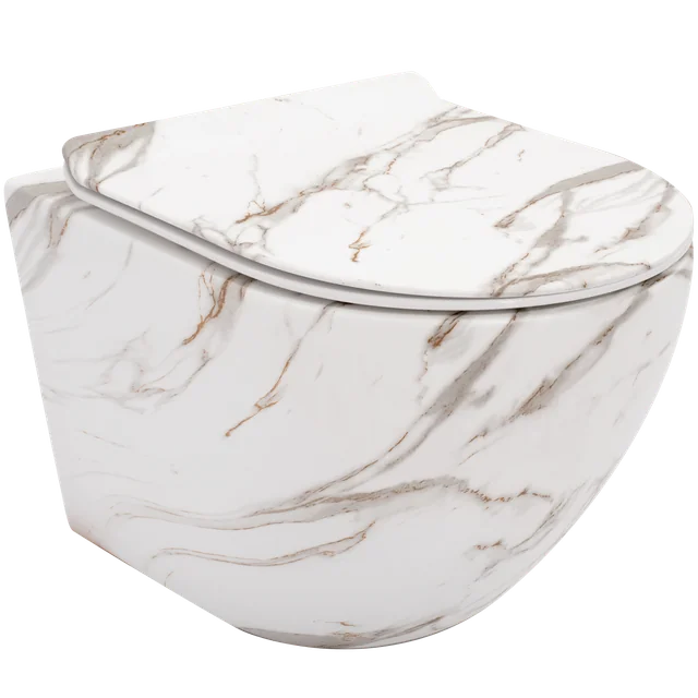 Rea Carlos Lava shiny toilet bowl with a slow-close seat - Additionally 5% discount with code REA5