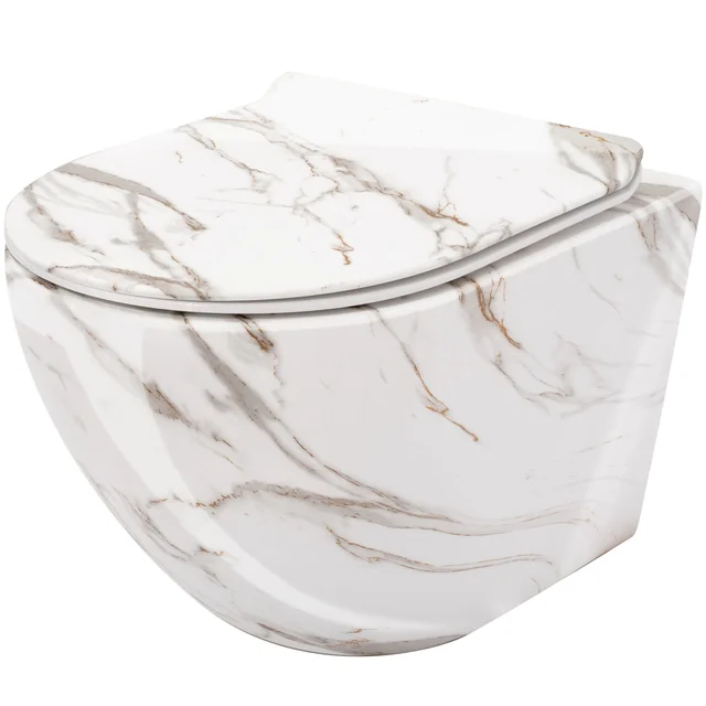 Rea Carlos Slim Lava Glanzende wandtoiletpot