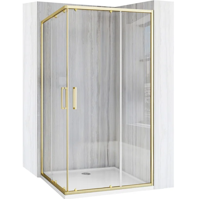 Rea City 80x100 Brushed Gold brusekabine