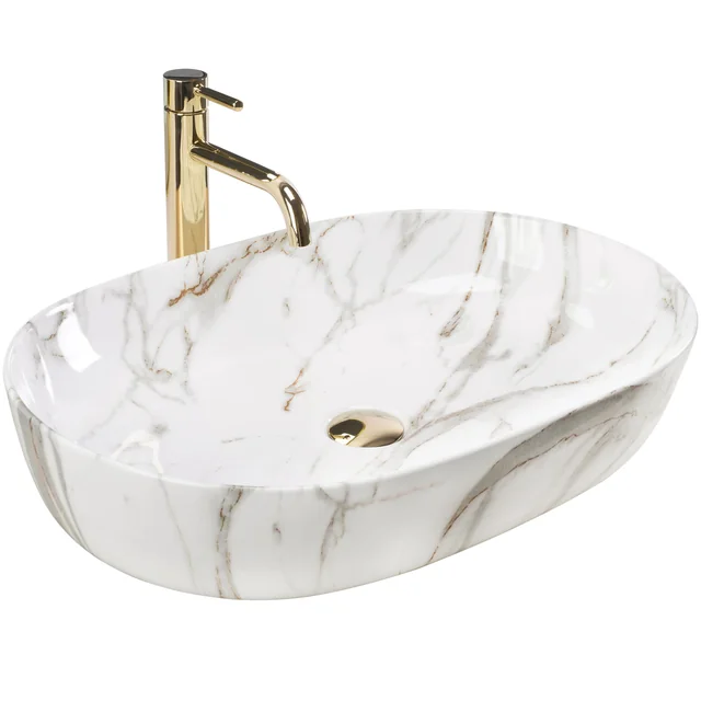 REA CLEO countertop washbasin 61 Aiax Shiny