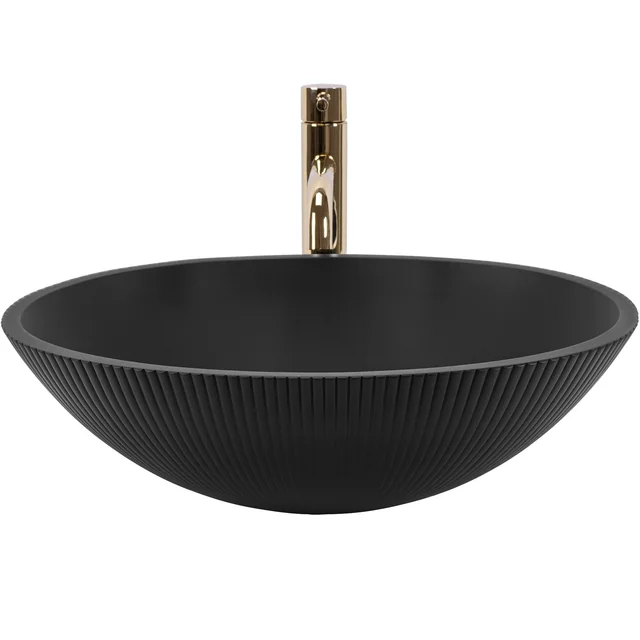 REA DELLA countertop washbasin, MATT BLACK