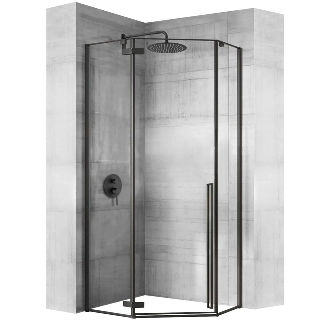 Rea DIAMOND shower cabin 90x90 BLACK MAT