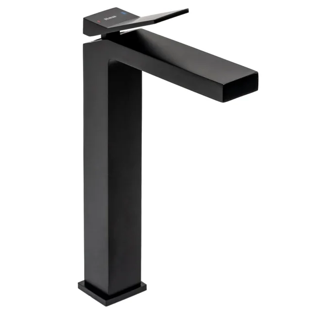 REA DUET Black tall sink faucet