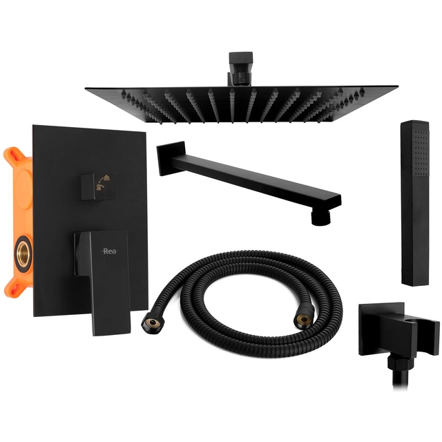 REA Fenix ​​Black + Box built-in shower set