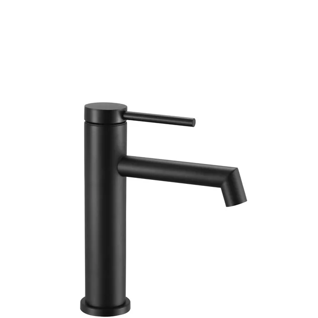 Rea Foss washbasin faucet, black, low, black mat