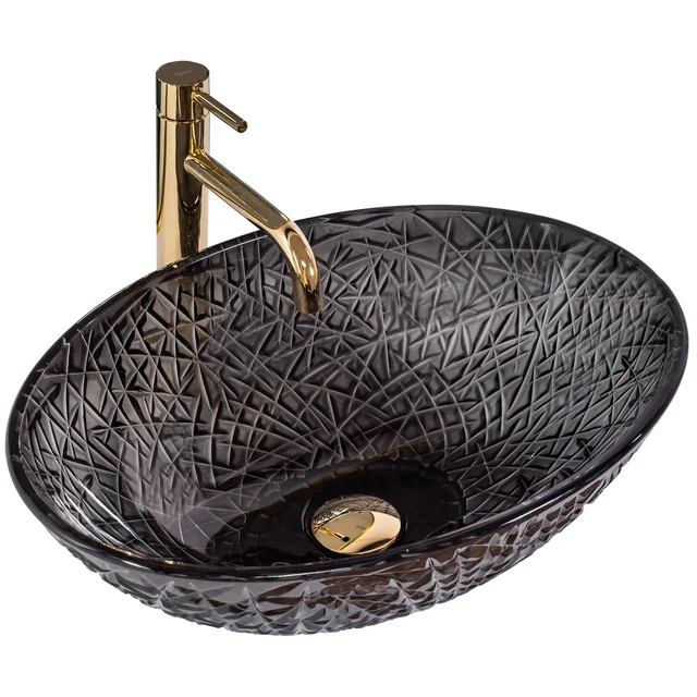 REA FROST BLACK countertop washbasin