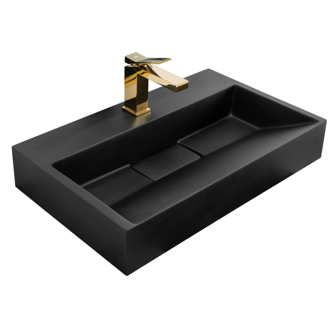 Rea Goya conglomeraat wastafel 60 zwart mat - EXTRA 5% KORTING VOOR CODE REA5