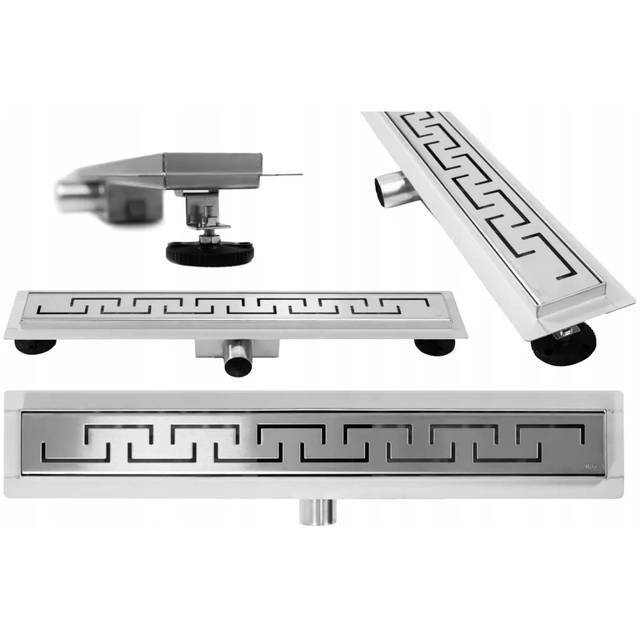 REA GREEK desagüe lineal acero cepillado 100