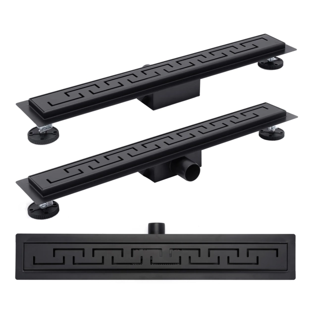 Rea Greek linear drain 90 cm Black mat - additional 5% DISCOUNT on code REA5