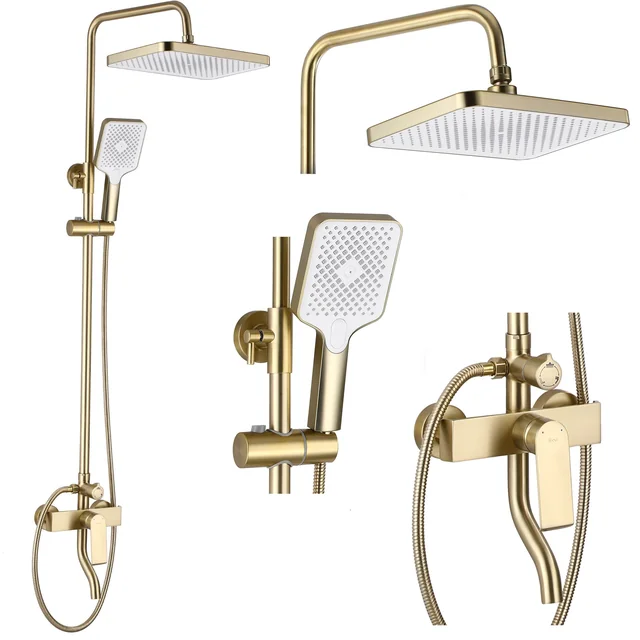 REA HASS Shower Set Gold Brushed Gold Brush