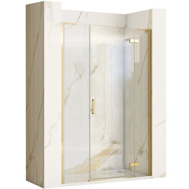 Rea Hugo 120 Gold Brushed Shower Door