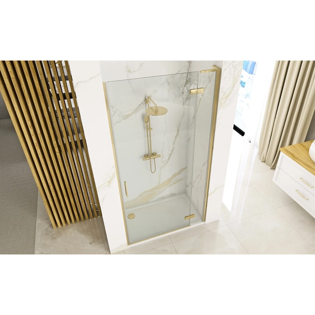 Rea HUGO Gold Brush shower door 90