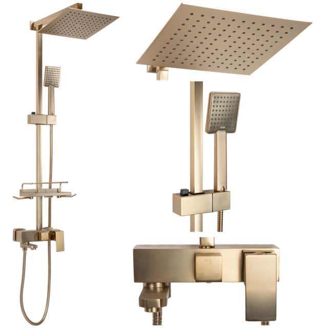 Rea Jack shower set, brushed gold - Additionally, 5% discount with code REA5