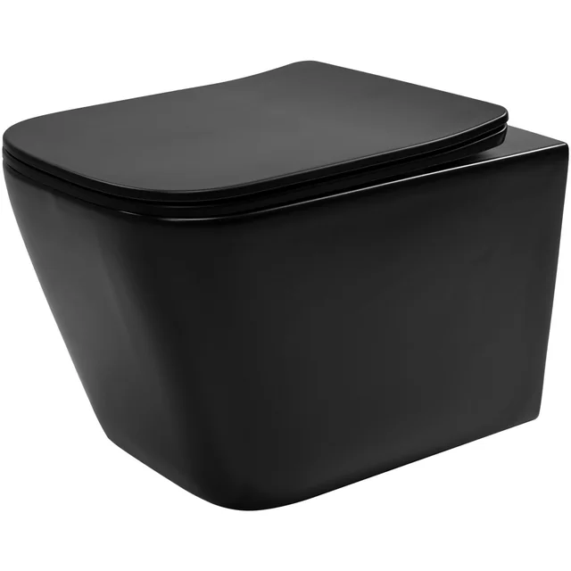 Rea Julio wall-hung toilet bowl, Matte Black