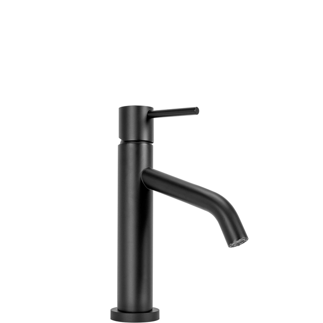 REA LEVEL Black Matte Low Black Washbasin Faucet