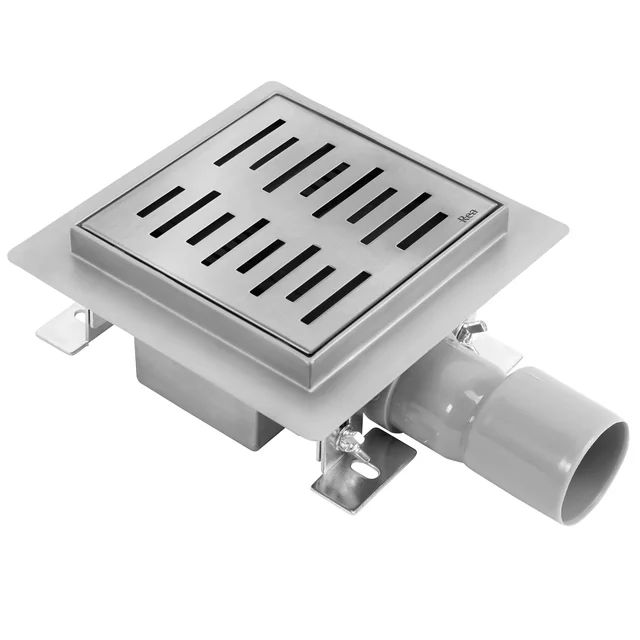 Rea Line point drain brushed nickel 12x12cm- Additionally 5% discount with code REA5