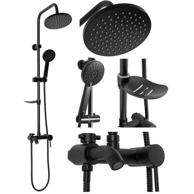 REA Luis Black Shower Set