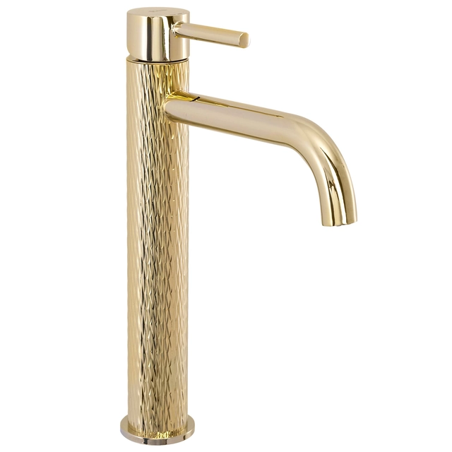 REA LUNGO ART Monomando Lavabo Alto Dorado