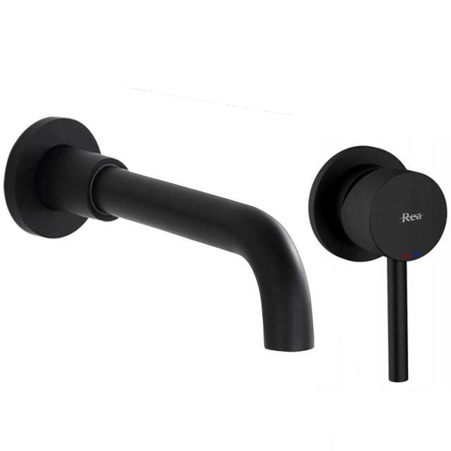 REA LUNGO Black Long + BOX concealed faucet