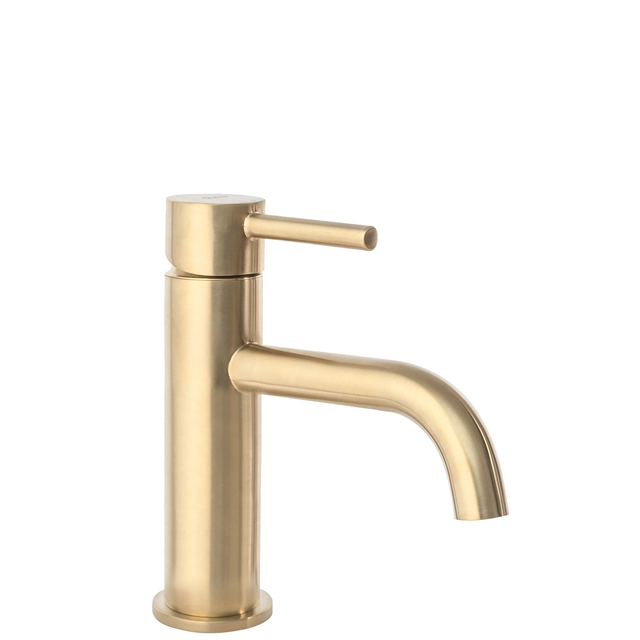 REA LUNGO Gold Brushed Low Basin Mixer