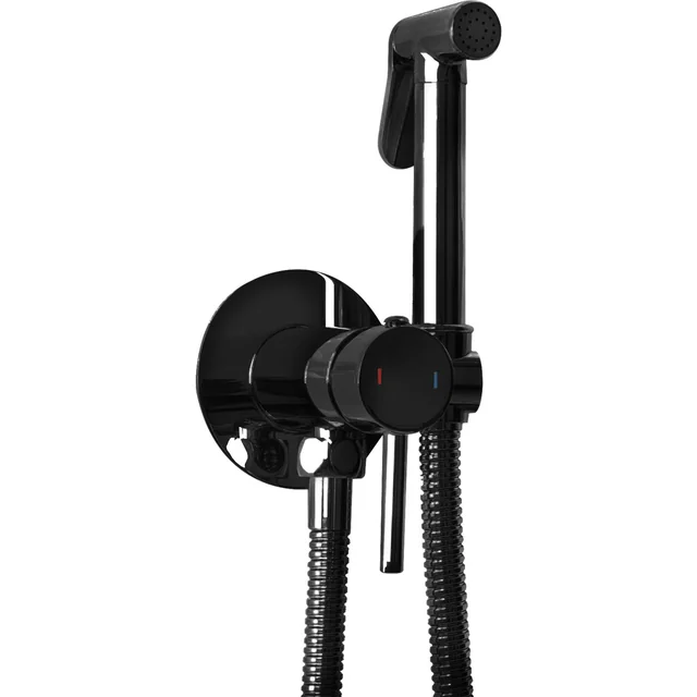 REA Lungo Loop Bidet-Wasserhahn Schwarz Metallic