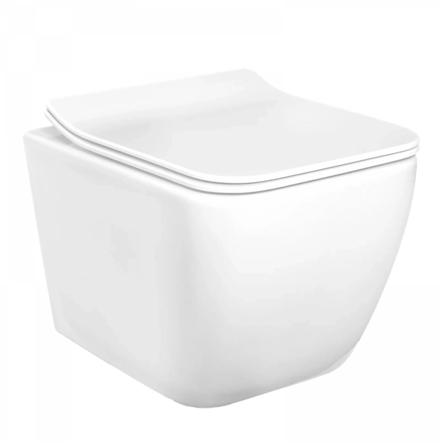 Rea Martin rimless wall-hung toilet bowl with seat - Additionally 5% discount with code REA5