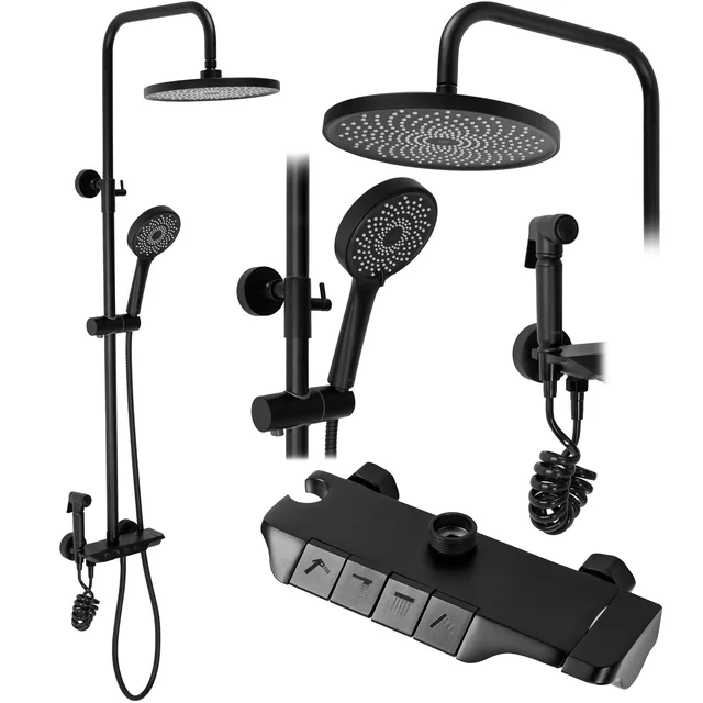 REA Max Black Shower Set