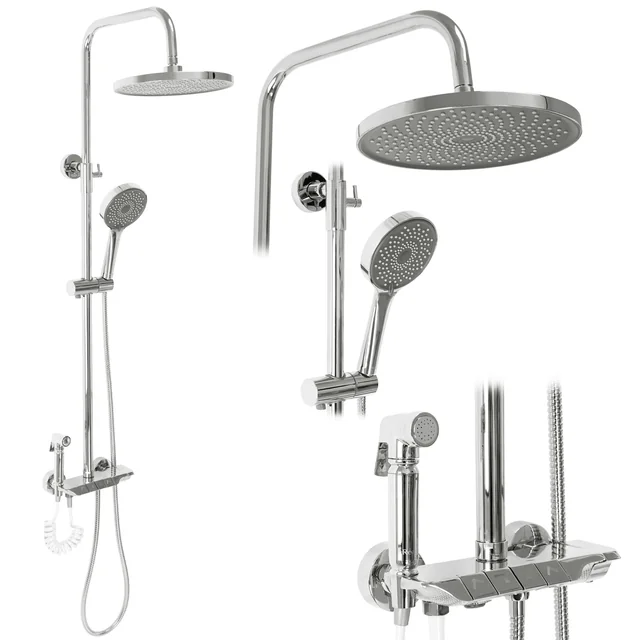 REA MAX Chrome Shower Set