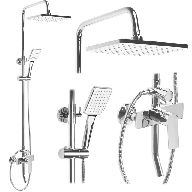 REA Maximus Chrome Shower Set