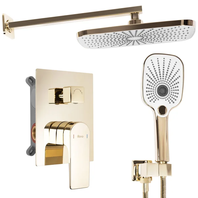 REA MOBY CONCESSED SHOWER SET Gold