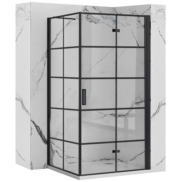 Rea Molière Black shower cabin 90x90