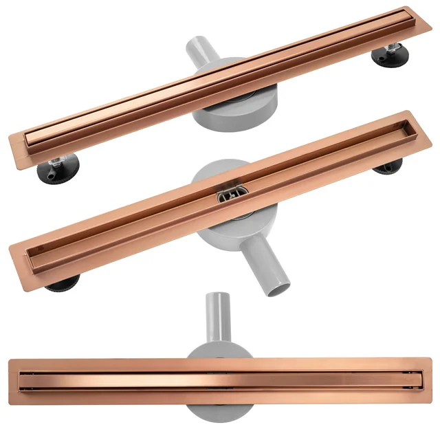 REA NEO SLIM PRO Linear Drain Brushed Copper 60