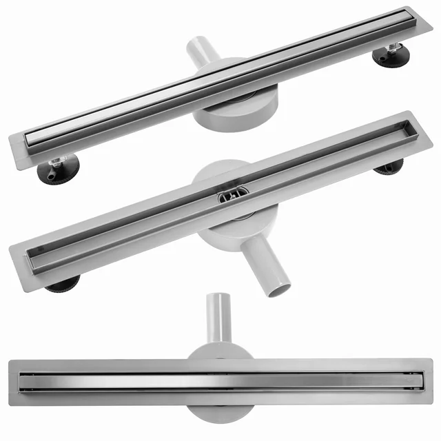 REA NEO SLIM PRO Linear Drain Brushed Steel 100