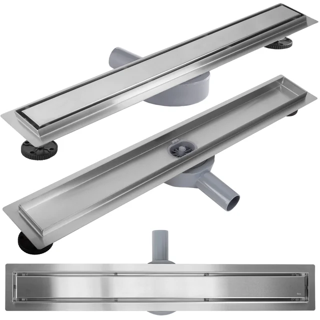 REA NEOX PRO Linear Drain Brushed Steel 60