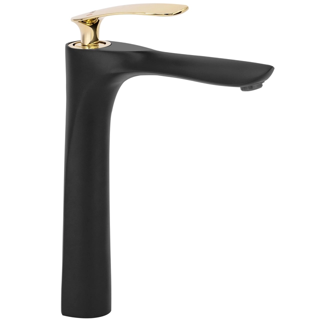 REA ORBIT Black Gold High Washbasin Mixer