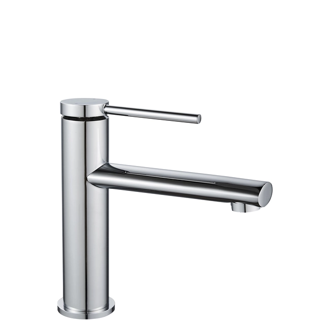 REA OVAL Chrome Low Basin Mixer