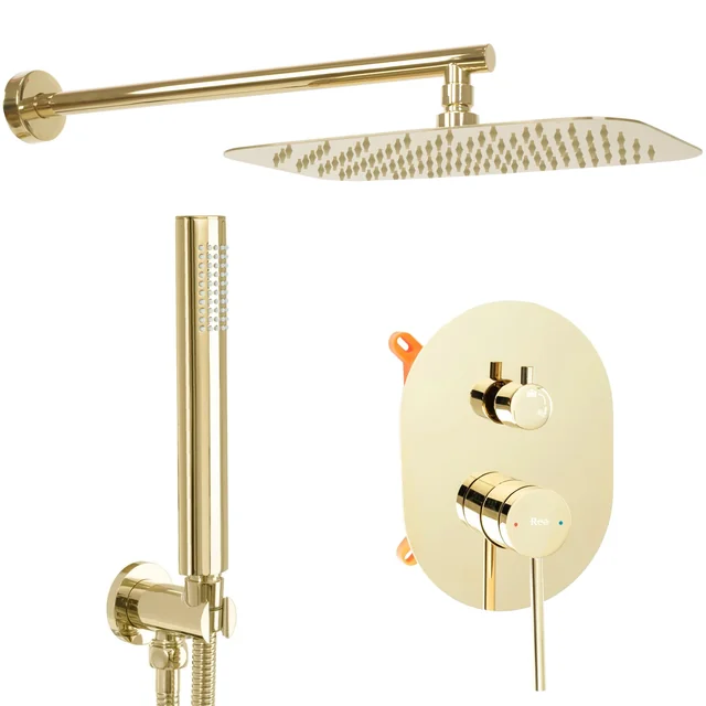 REA OVAL Golden BOX Shower Set