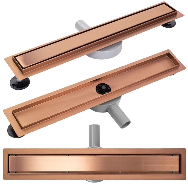 REA PURE NEO PRO Linear Drain Brushed Copper 60