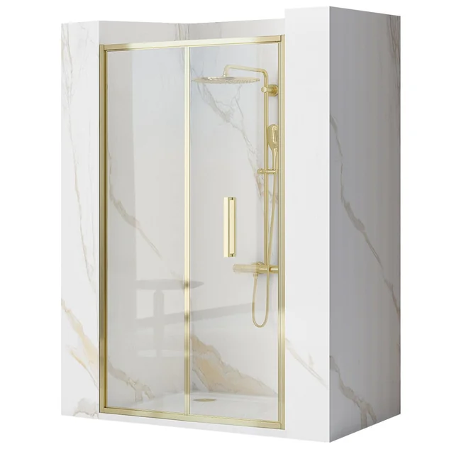 REA Rapid Fold Folding Shower Door 100 Gold Gold