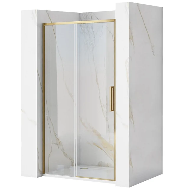 REA Rapid Slide Slide Shower Door 110 Brushed Gold