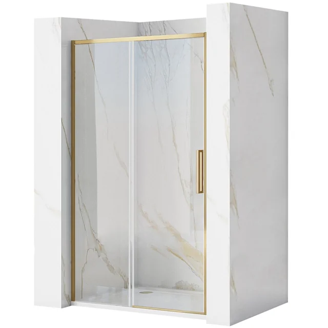 REA Rapid Slide Slide Shower Door 120 Brushed Gold