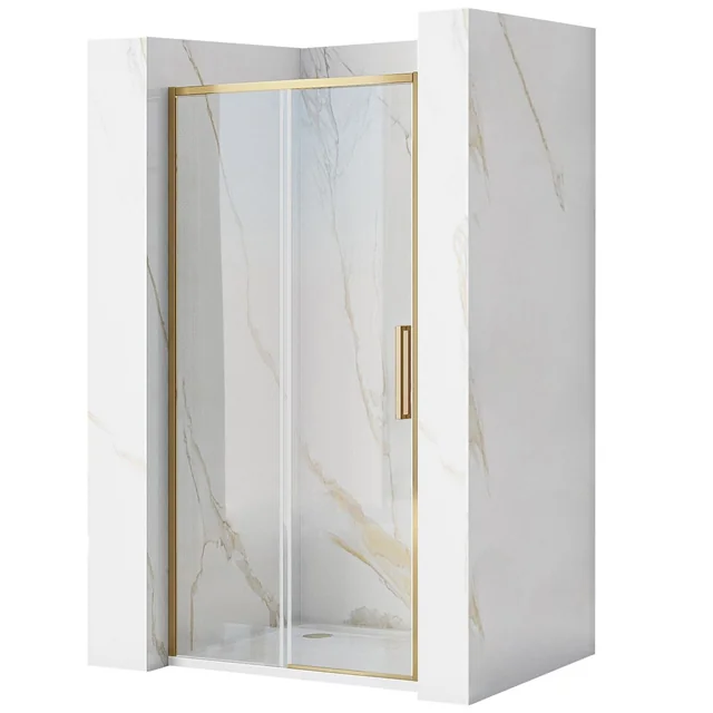 REA Rapid Slide Sliding Shower Door 100 Brushed Gold