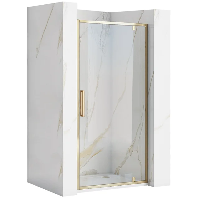 REA Rapid Swing Hinged Shower Door 100 Gold Gold