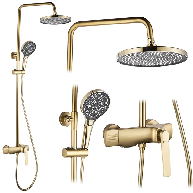 REA REBEL BRUSHED GOLD Shower Set