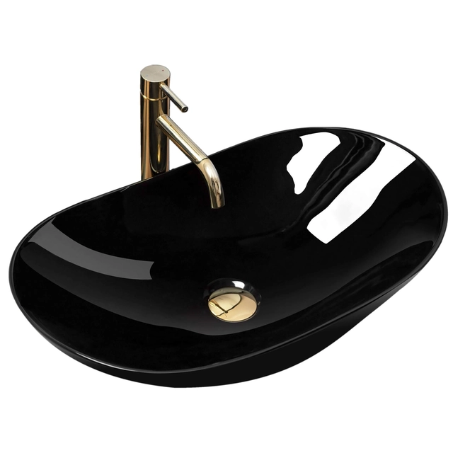 Rea Royal 60 Black countertop washbasin - additional 5% discount with code REA5