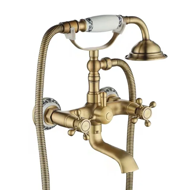 Rea Rustico gold antique bathtub faucet